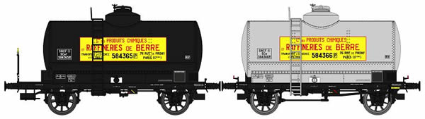 REE Modeles WB-455 - 2pc Tank Car BERRY REFINERIES & RAFFINERIES DE BERRE